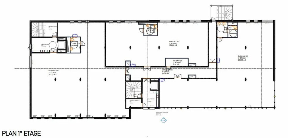 Bureau dans Fleury-sur-Orne à vendre - Plan d’étage – Image 2 sur 6