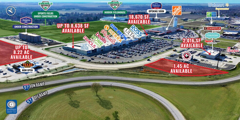 I-57 & Charleston Ave E, Mattoon, IL à louer - Aérien – Image 3 sur 5