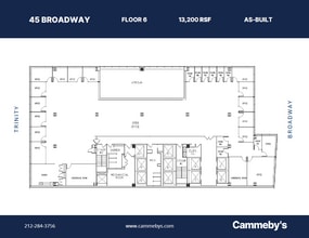 45 Broadway, New York, NY à louer Plan d’étage– Image 1 sur 1