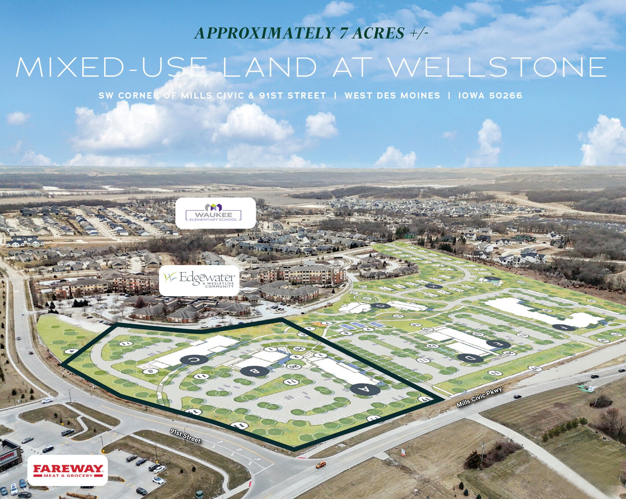 SW Corner of Mills Civic & 91st Street, West Des Moines, IA à vendre Photo principale– Image 1 sur 5