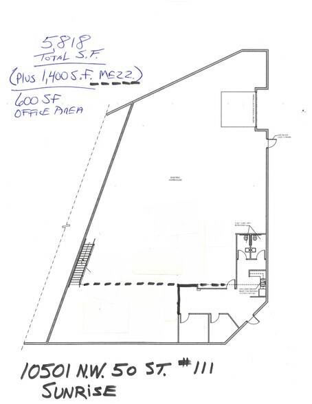 10501 NW 50th St, Sunrise, FL à louer - Plan d’étage – Image 2 sur 7