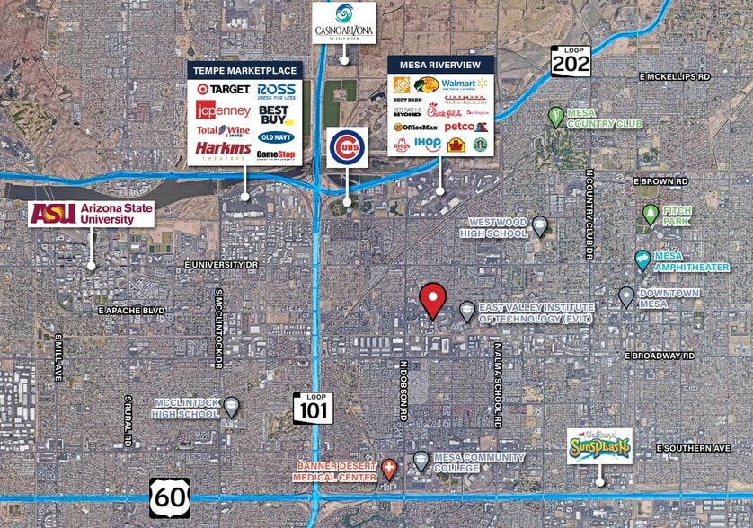 49 S Sycamore St, Mesa, AZ à louer - Aérien – Image 2 sur 2