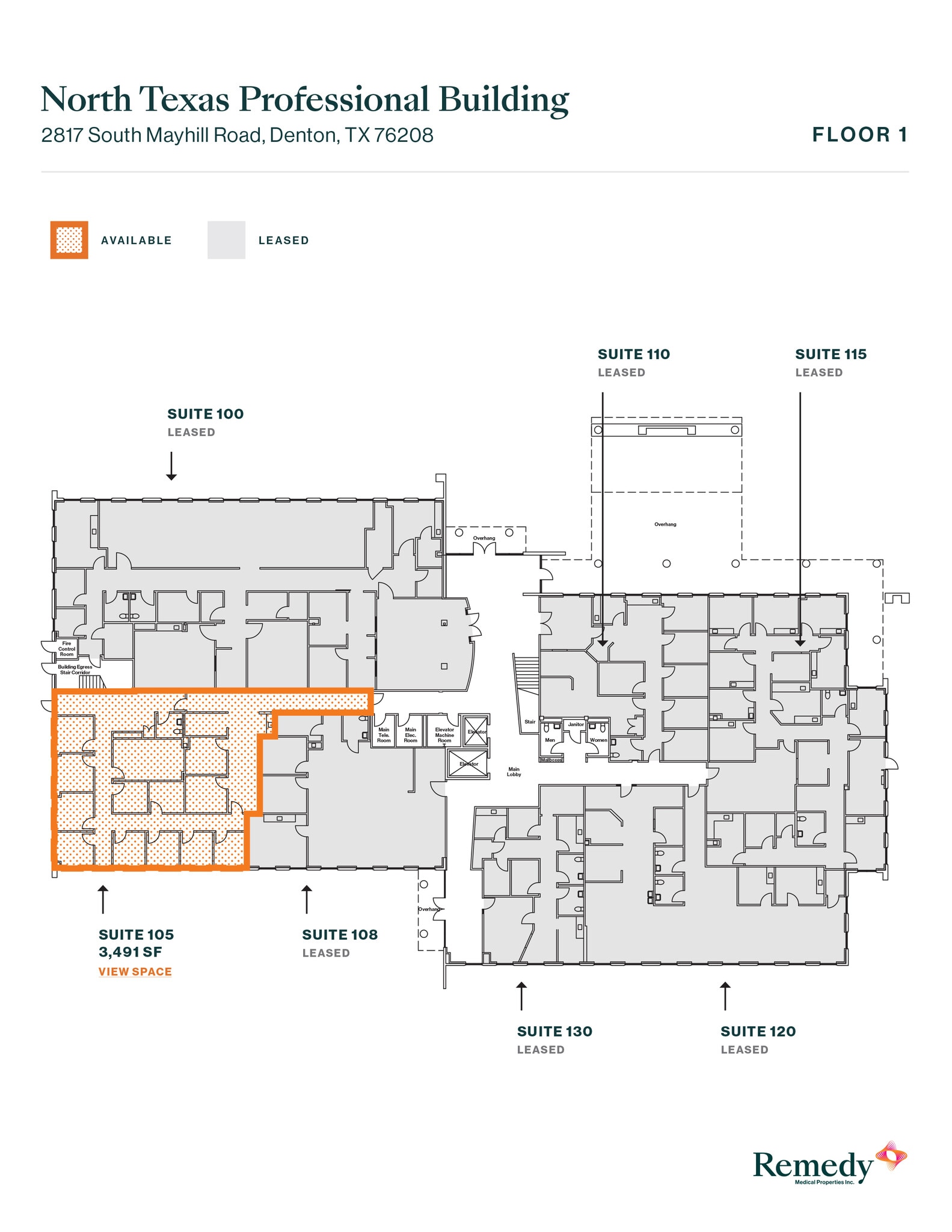 2817 S Mayhill Rd, Denton, TX à louer Plan d’étage– Image 1 sur 1