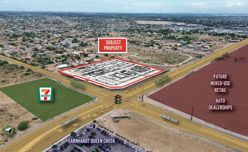 NWC Ellsworth Rd & Empire Blvd, Queen Creek, AZ à vendre - Aérien – Image 1 sur 3