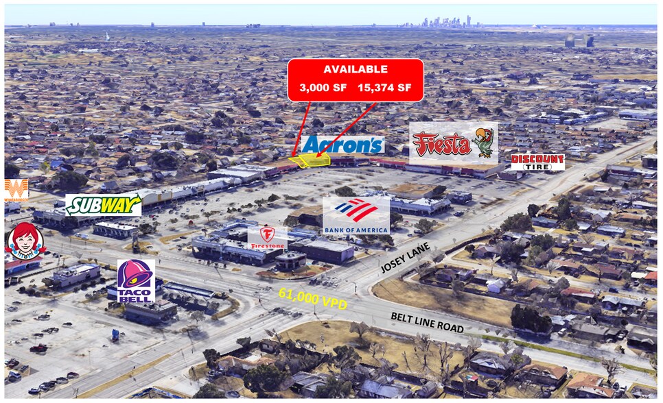 1235 S Josey Ln, Carrollton, TX à louer - Aérien – Image 2 sur 12