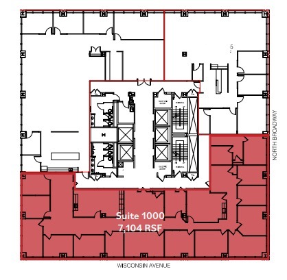 250 E Wisconsin Ave, Milwaukee, WI à louer Plan d’étage– Image 1 sur 1