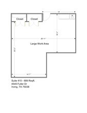 4545 Fuller Dr, Irving, TX à louer Plan d’étage– Image 1 sur 5