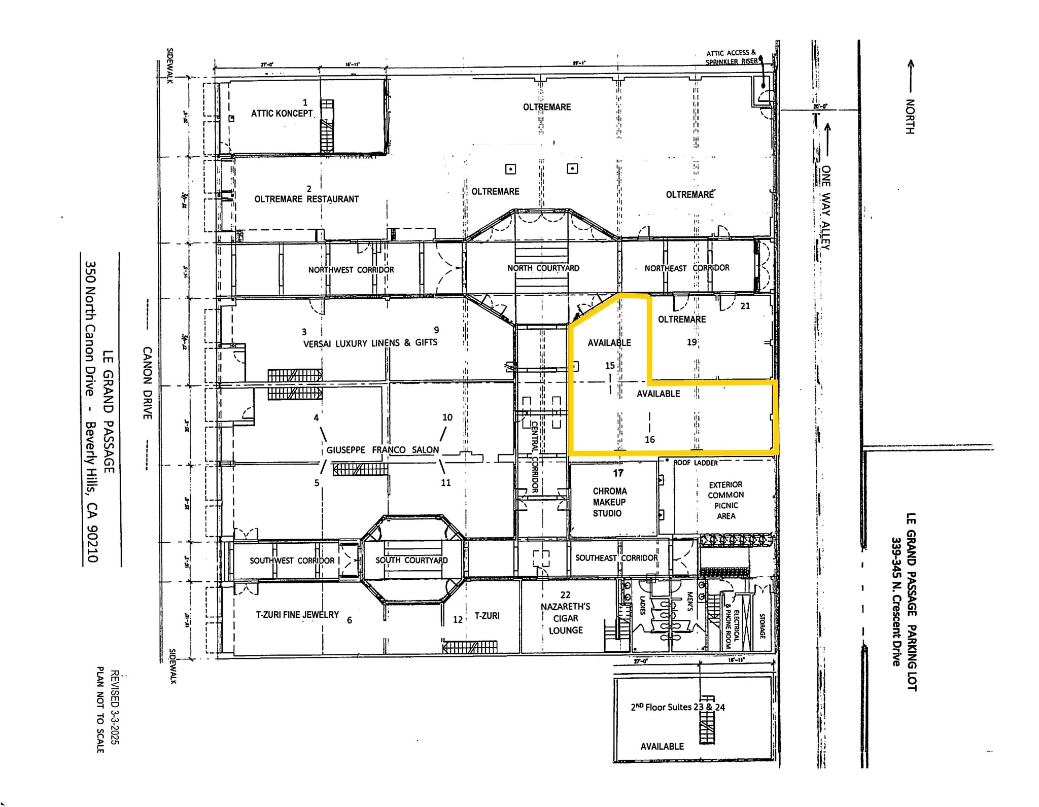 350 N Canon Dr, Beverly Hills, CA à louer Plan de site– Image 1 sur 5