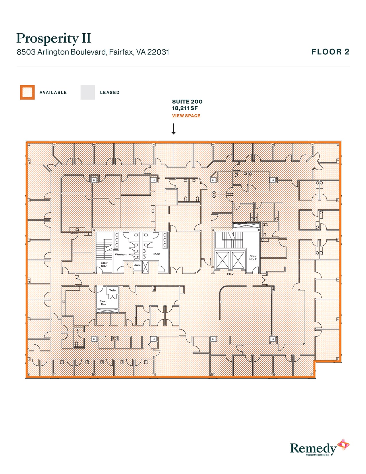 8501 Arlington Blvd, Merrifield, VA à louer Plan d’étage– Image 1 sur 1