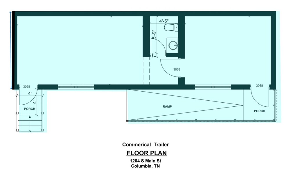 1204 S Main St, Columbia, TN à louer - Plan d’étage – Image 3 sur 4