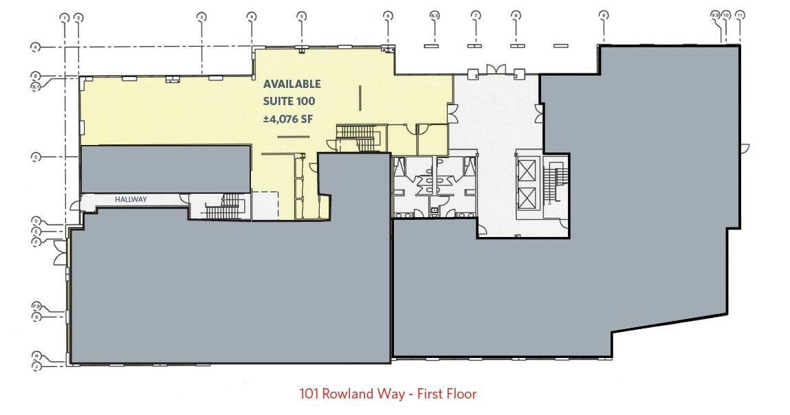 100 Rowland Way, Novato, CA à louer Plan d’étage– Image 1 sur 1