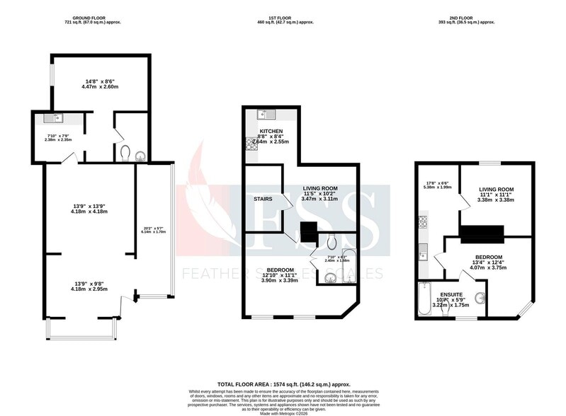 2 Knaresborough Rd, Harrogate à vendre - Plan d’étage – Image 2 sur 3