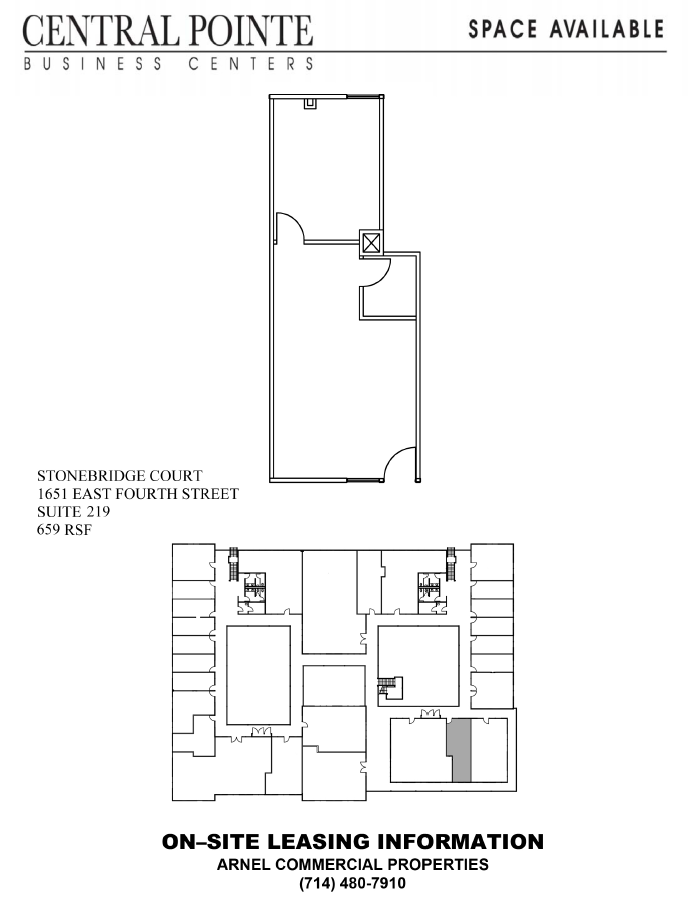 1651 E 4th St, Santa Ana, CA à louer Plan d’étage– Image 1 sur 1