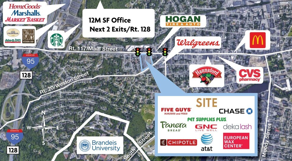 1006-1036 Main St, Waltham, MA à louer - Aérien – Image 3 sur 7