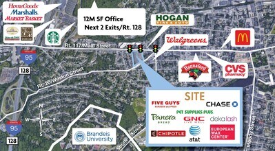 1006-1036 Main St, Waltham, MA - Vue aérienne vue de carte