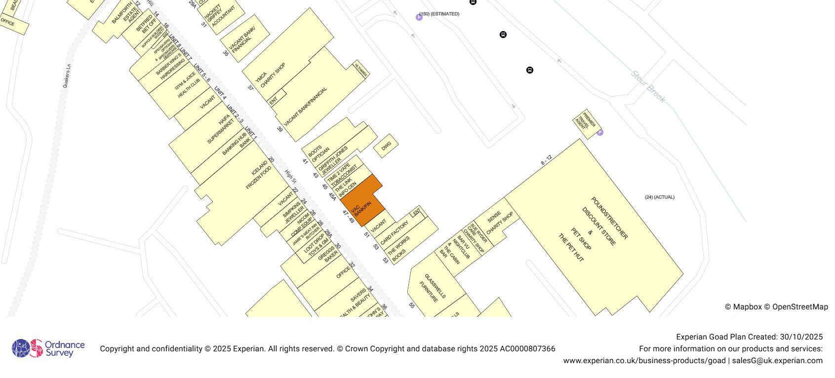 47-49 High St, Haverhill à louer Plan cadastral– Image 1 sur 2