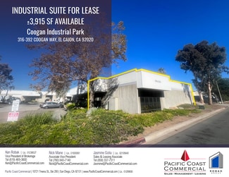 Plus de détails pour 316-324 Coogan Way, El Cajon, CA - Industriel/Logistique à louer