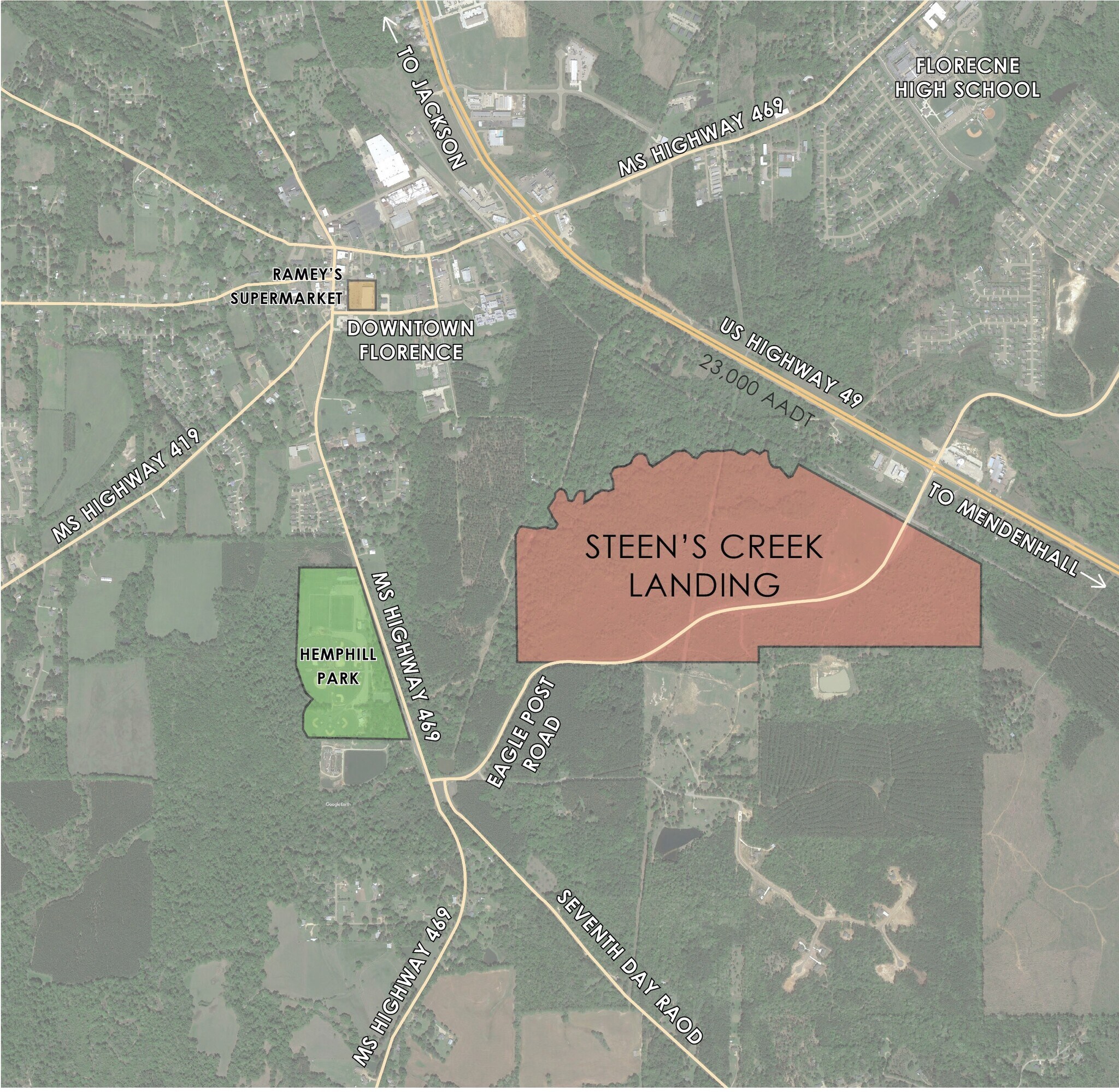 Hwys 49 & 469, Florence, MS à vendre Aérien– Image 1 sur 12