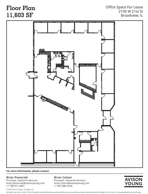 2100 W 21st St, Broadview, IL à louer Plan d’étage– Image 1 sur 1
