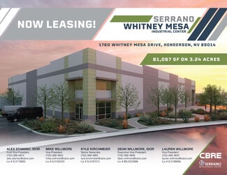 Plus de détails pour 1760 Whitney Mesa Dr, Henderson, NV - Industriel/Logistique à louer
