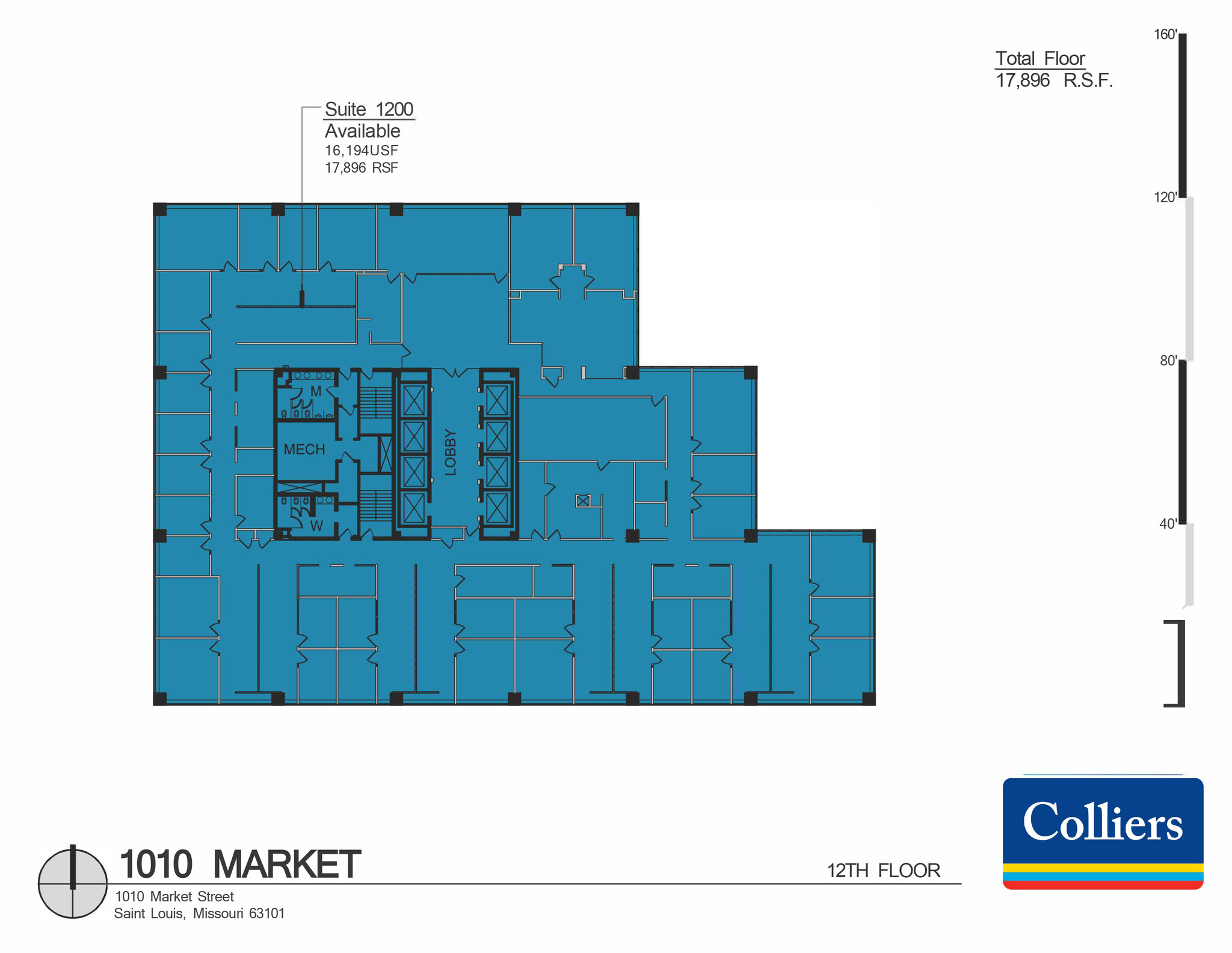 1010 Market St, Saint Louis, MO à louer Plan d’étage– Image 1 sur 1