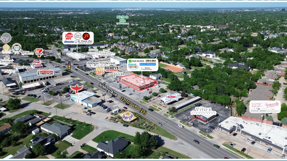 7700-7714 N May Ave, Oklahoma City, OK à louer - Aérien – Image 2 sur 5