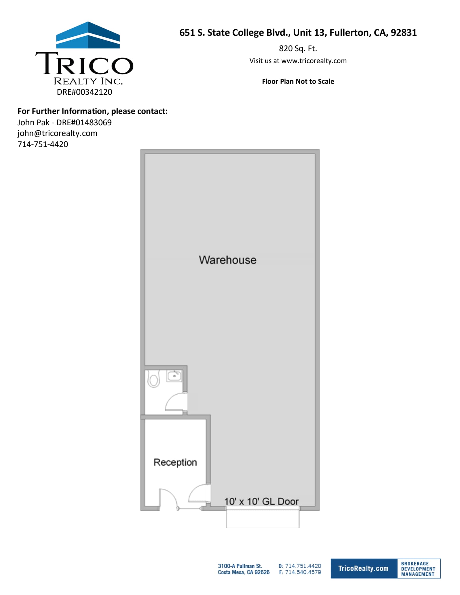 667-759 S State College Blvd, Fullerton, CA à louer Plan d’étage– Image 1 sur 1