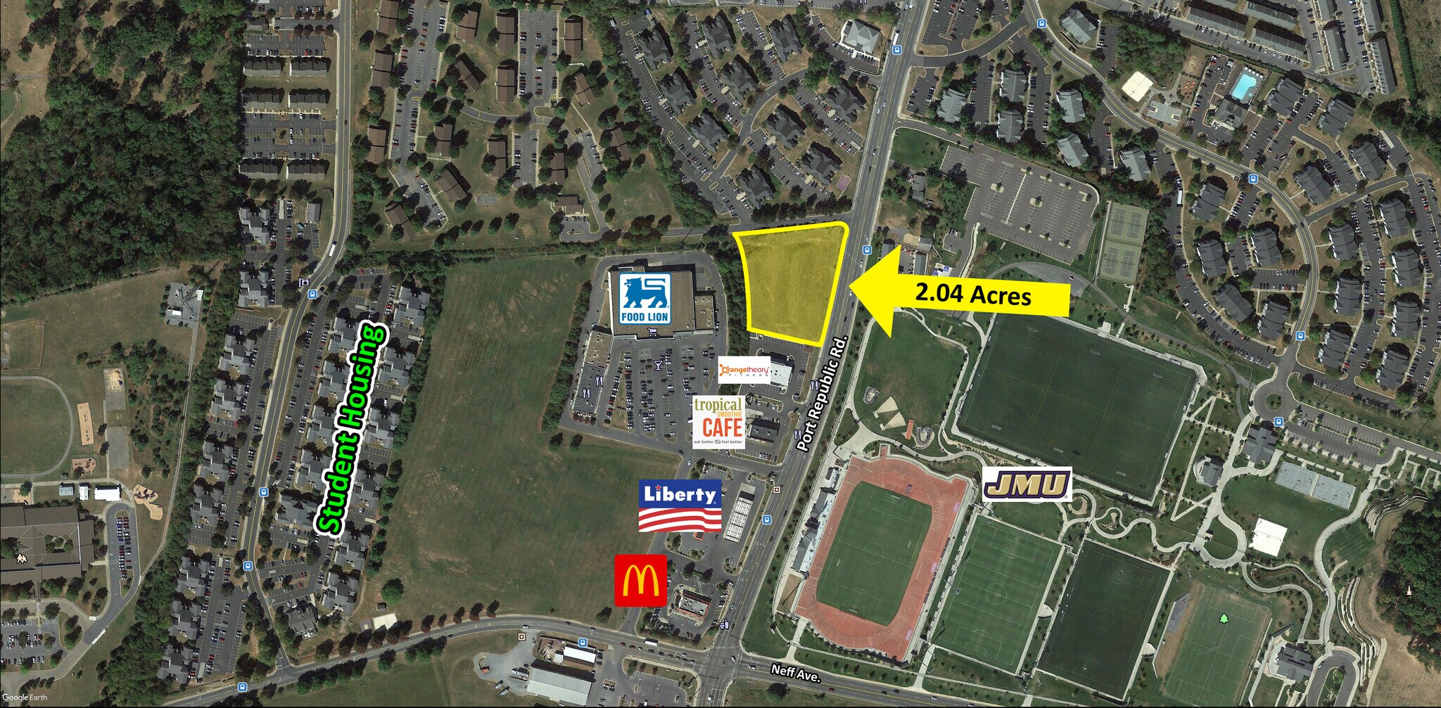 1001 Port Republic Rd, Harrisonburg, VA à vendre Aérien– Image 1 sur 8