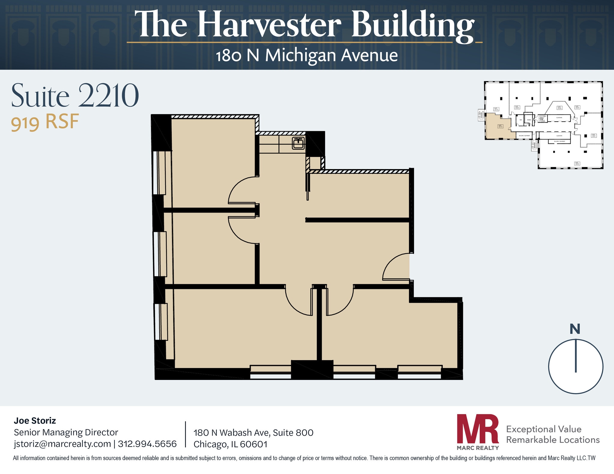 180 N Michigan Ave, Chicago, IL à louer Plan d’étage– Image 1 sur 7