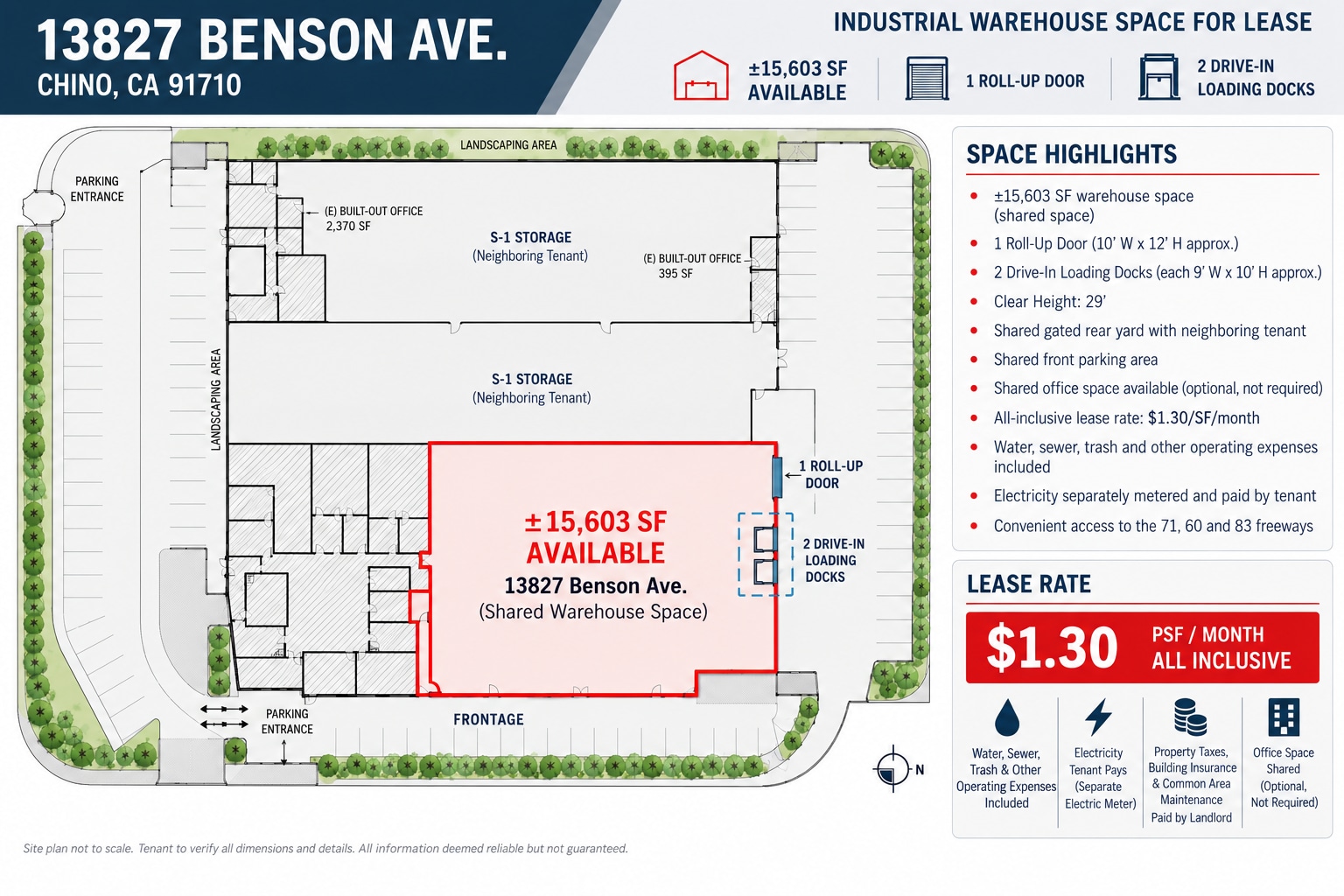 13827 Benson Ave, Chino, CA à louer Plan d’étage– Image 1 sur 7