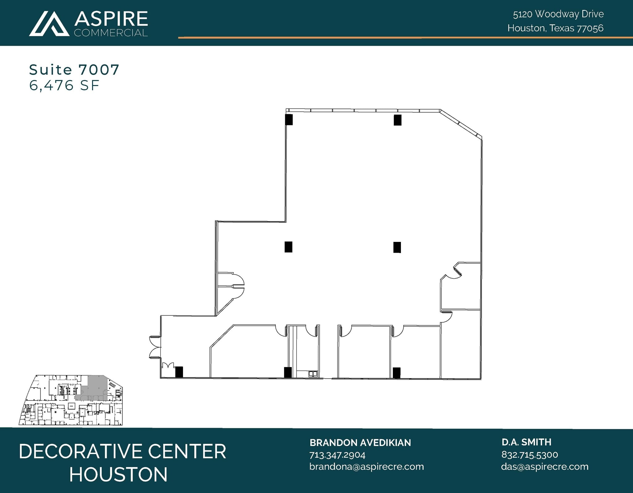 5120 Woodway Dr, Houston, TX à louer Plan d’étage– Image 1 sur 2
