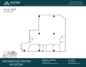 5120 Woodway Dr, Houston, TX à louer Plan d’étage– Image 1 sur 2