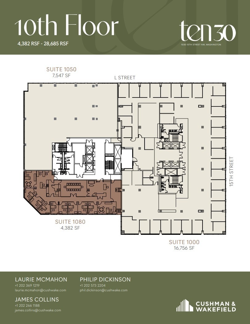 1030 15th St NW, Washington, DC à louer Plan d’étage– Image 1 sur 1