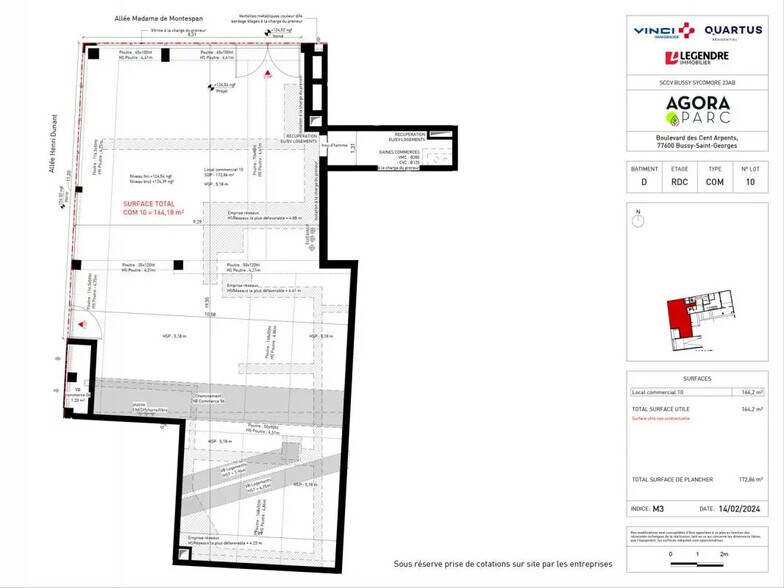 Local commercial dans Bussy-Saint-Georges à louer - Plan d’étage – Image 3 sur 4