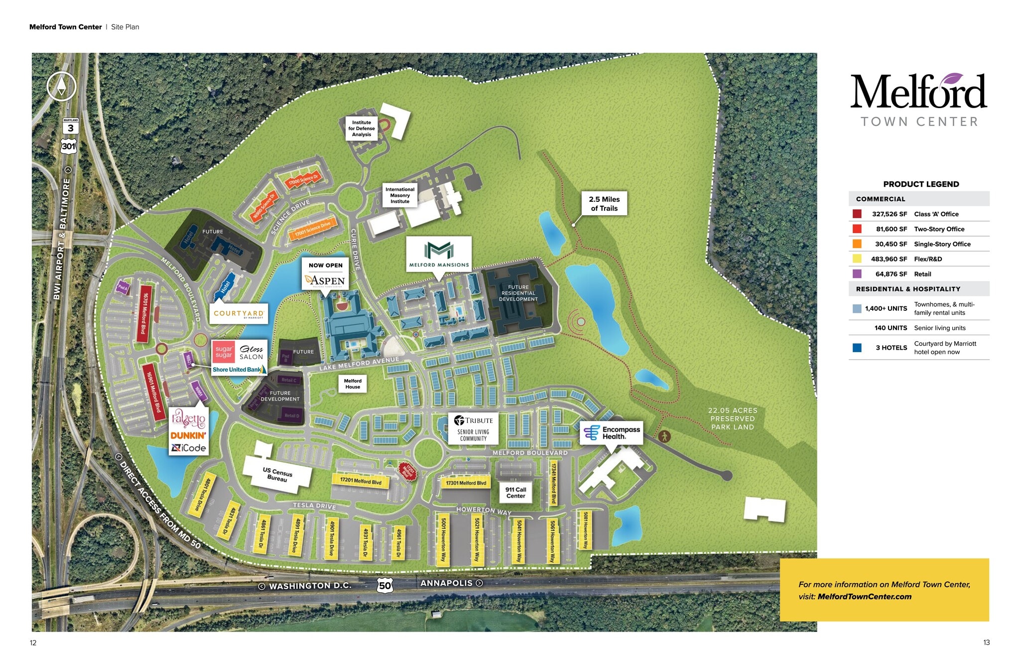 16901 Melford Blvd, Bowie, MD à louer Plan de site– Image 1 sur 2