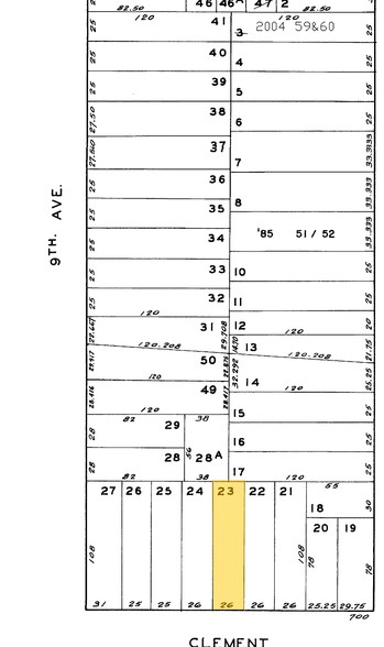 726-728 Clement St, San Francisco, CA à louer - Plan cadastral – Image 2 sur 13