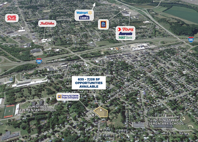 1 Garfield St, Waverly, NY à louer - Aérien – Image 2 sur 2