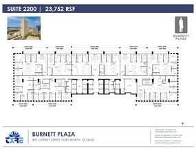 801 Cherry St, Fort Worth, TX à louer Plan d’étage– Image 2 sur 6