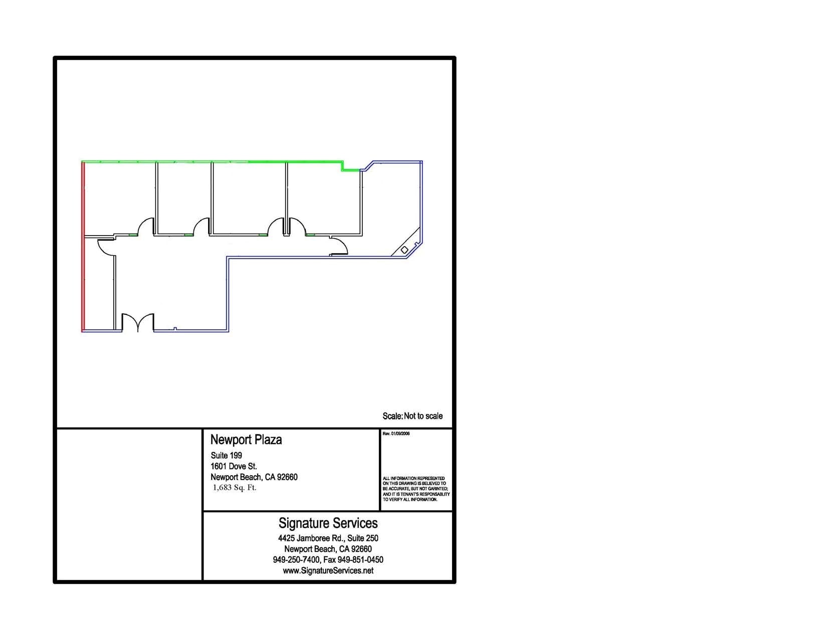 1601 Dove St, Newport Beach, CA à louer Plan d’étage– Image 1 sur 1