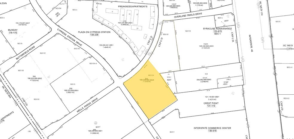 303-305 Wells Fargo Dr, Houston, TX à vendre - Plan cadastral – Image 2 sur 2