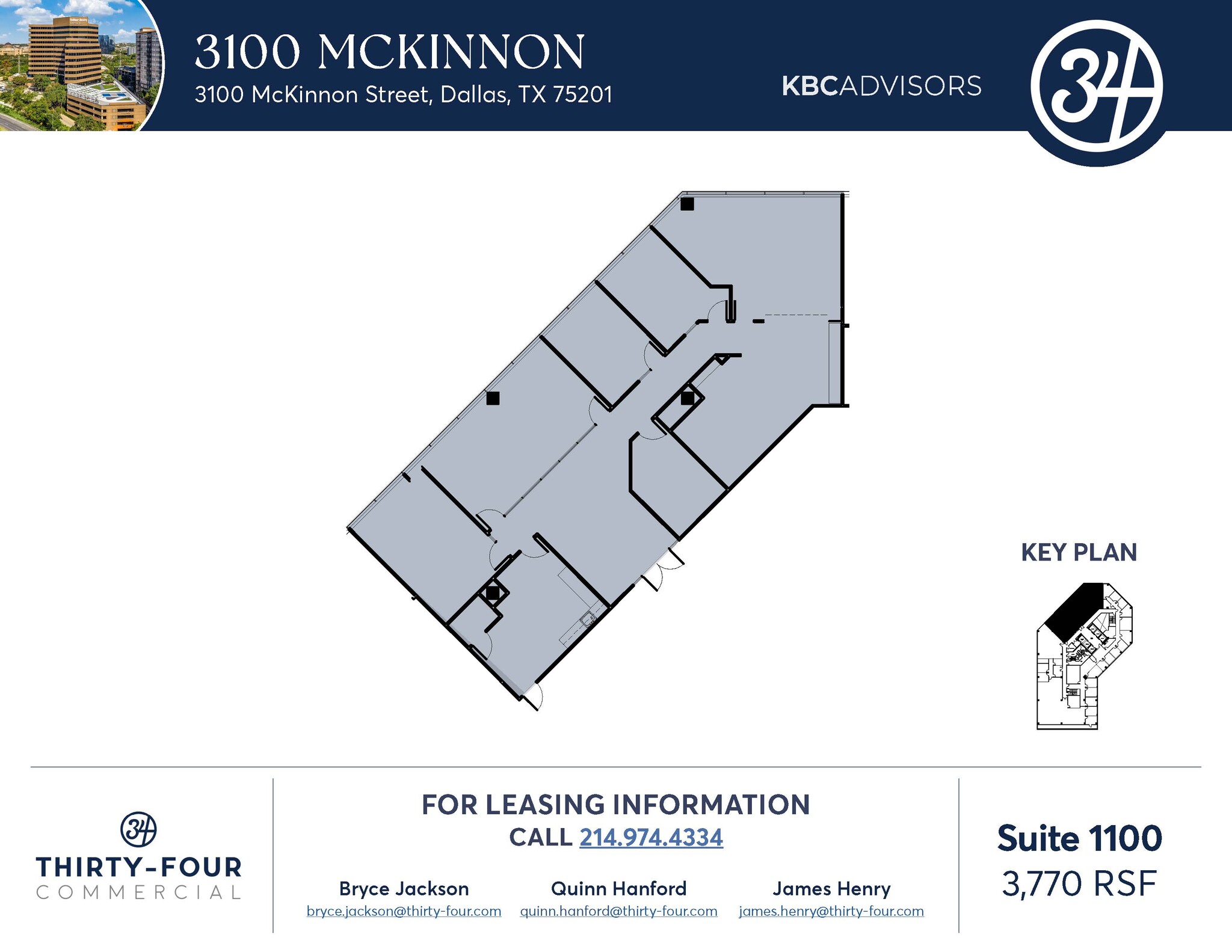 3100 McKinnon St, Dallas, TX à louer Plan d’étage– Image 1 sur 1