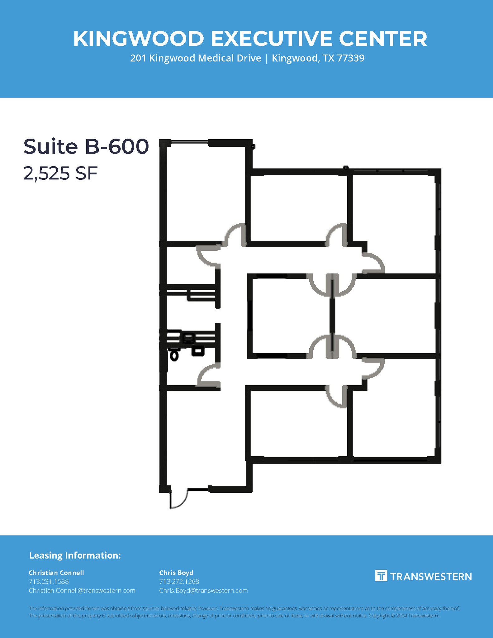 201 Kingwood Medical Dr, Kingwood, TX à louer Plan d’étage– Image 1 sur 1