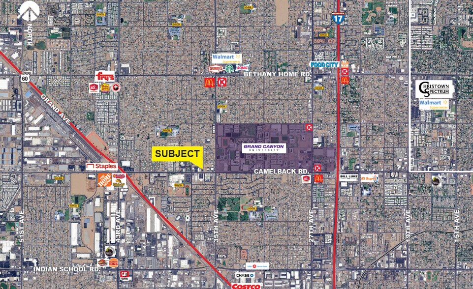 3602 W Camelback Rd, Phoenix, AZ à louer - Photo de l’immeuble – Image 1 sur 6