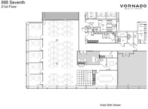 888 7th Ave, New York, NY à louer Plan d’étage– Image 1 sur 1