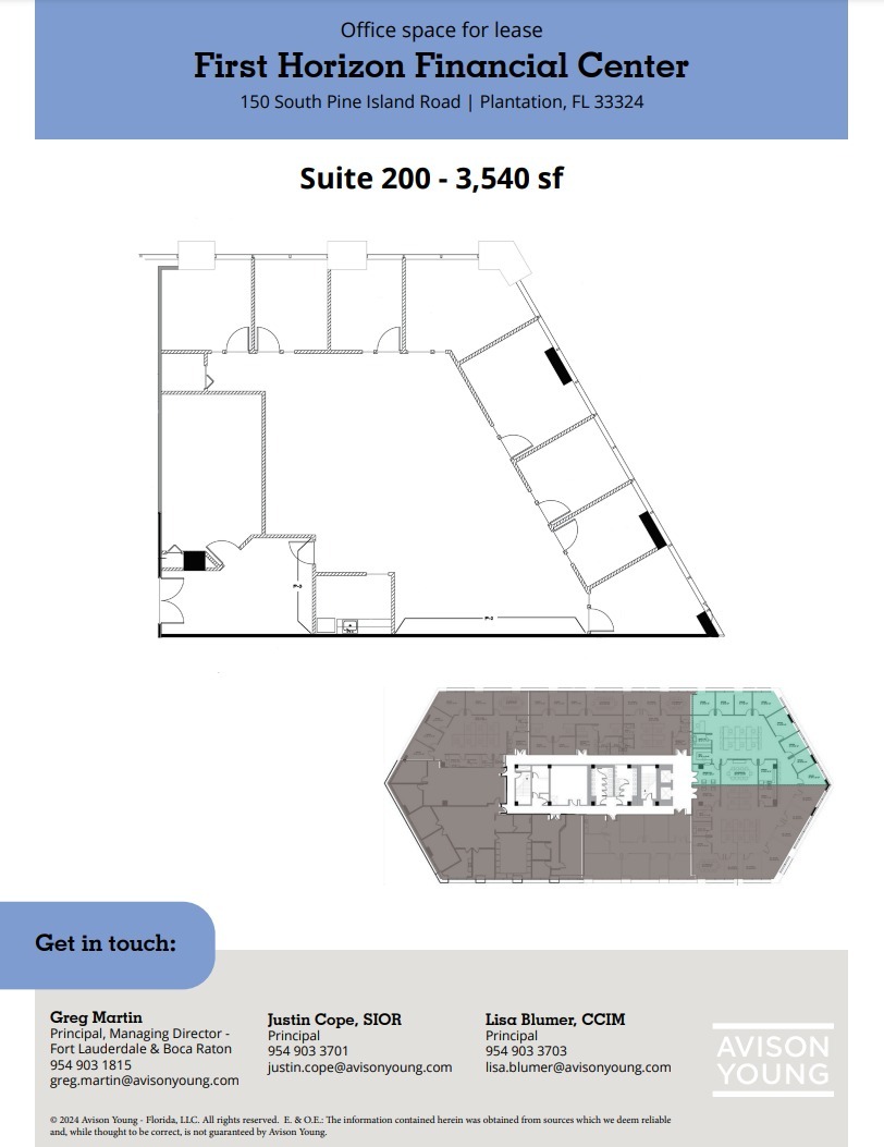 150 S pine island Rd, Plantation, FL à louer Plan d’étage– Image 1 sur 1