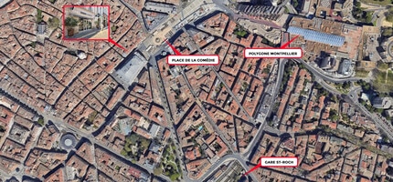 2 Rue Des Etuves, Montpellier, HER - Vue aérienne  vue de carte