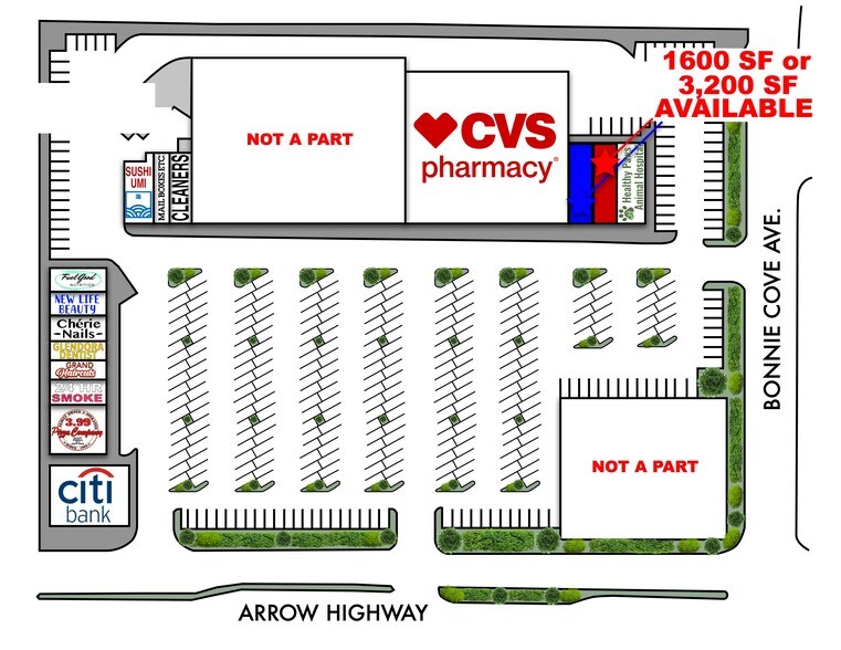 411-441 E Arrow Hwy, Glendora, CA à louer - Photo de l’immeuble – Image 2 sur 9