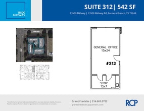 13500 Midway Rd, Farmers Branch, TX à louer Plan d’étage– Image 1 sur 1