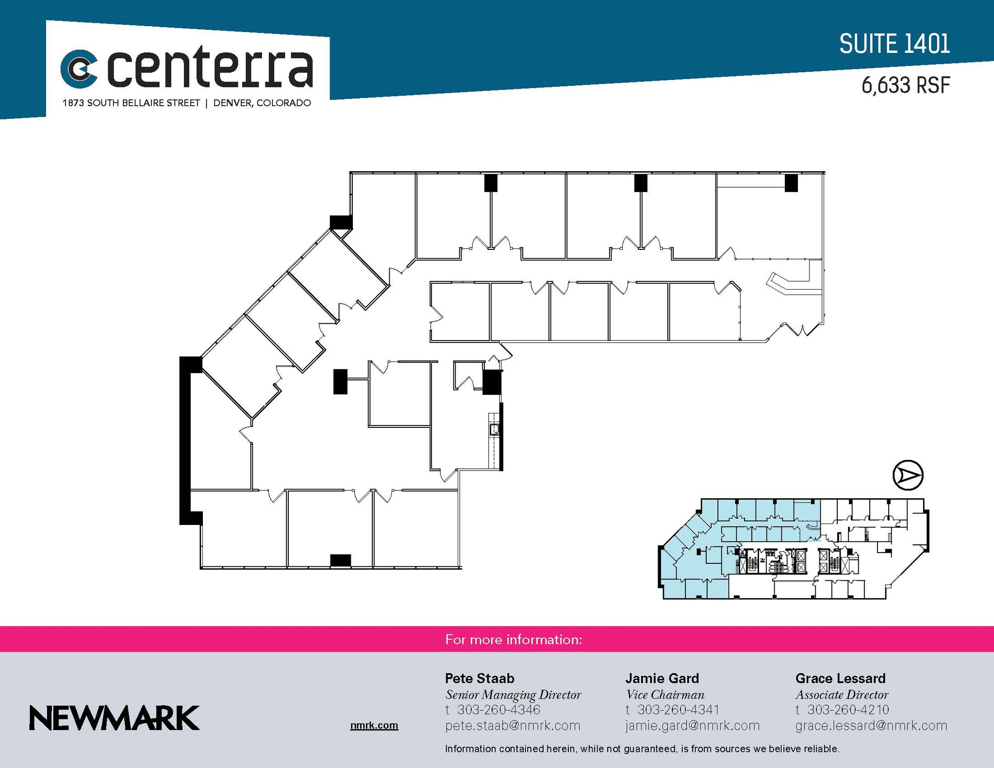 1873 S Bellaire St, Denver, CO à louer Plan d’étage– Image 1 sur 2