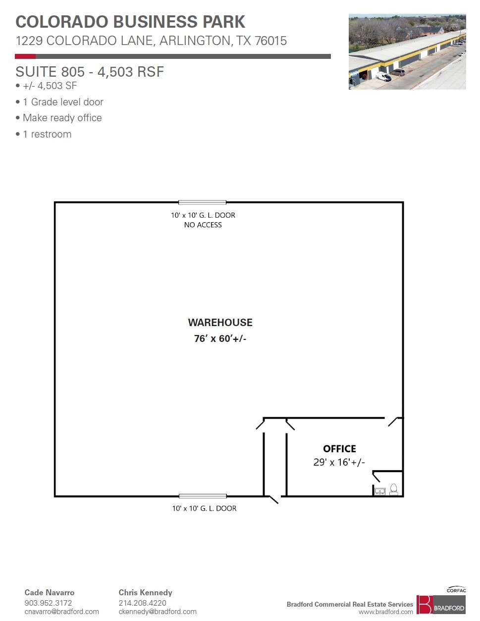 1229 Colorado Ln, Arlington, TX à louer Plan d’étage– Image 1 sur 1